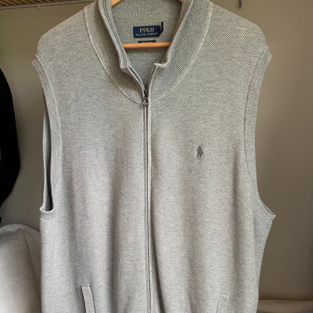 Polo Ralph Lauren Zip Front Sweater Vest, 2XB, 2XL